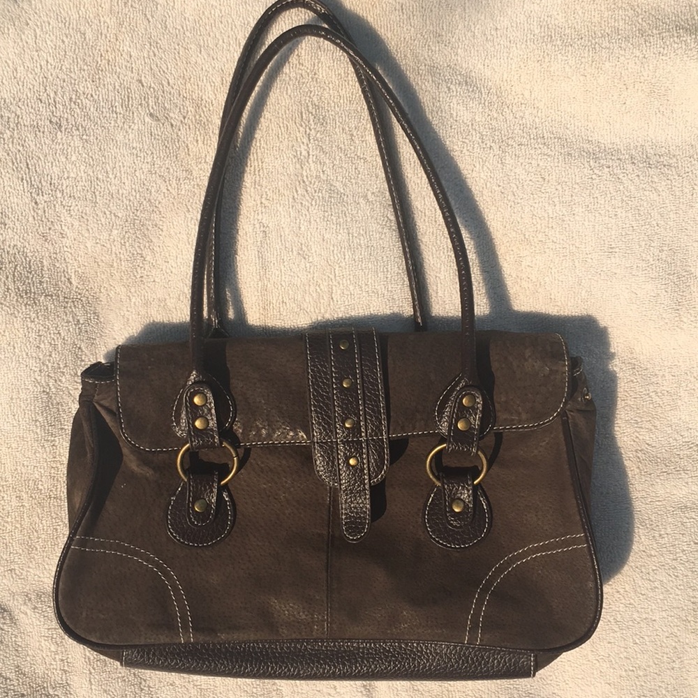 JG Hook genuine leather and suede bag